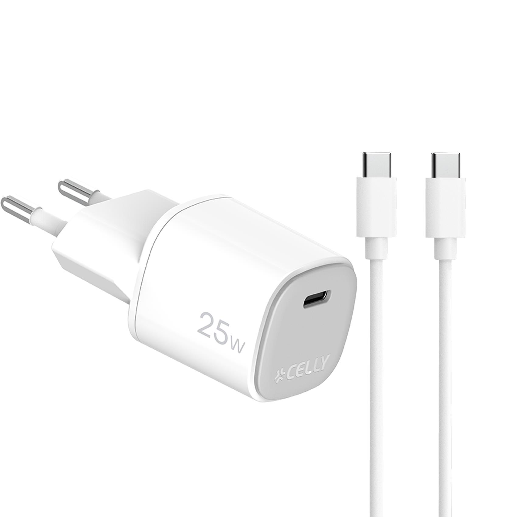 Celly UP TC 1 USB-C 25W + C TO C CABLE